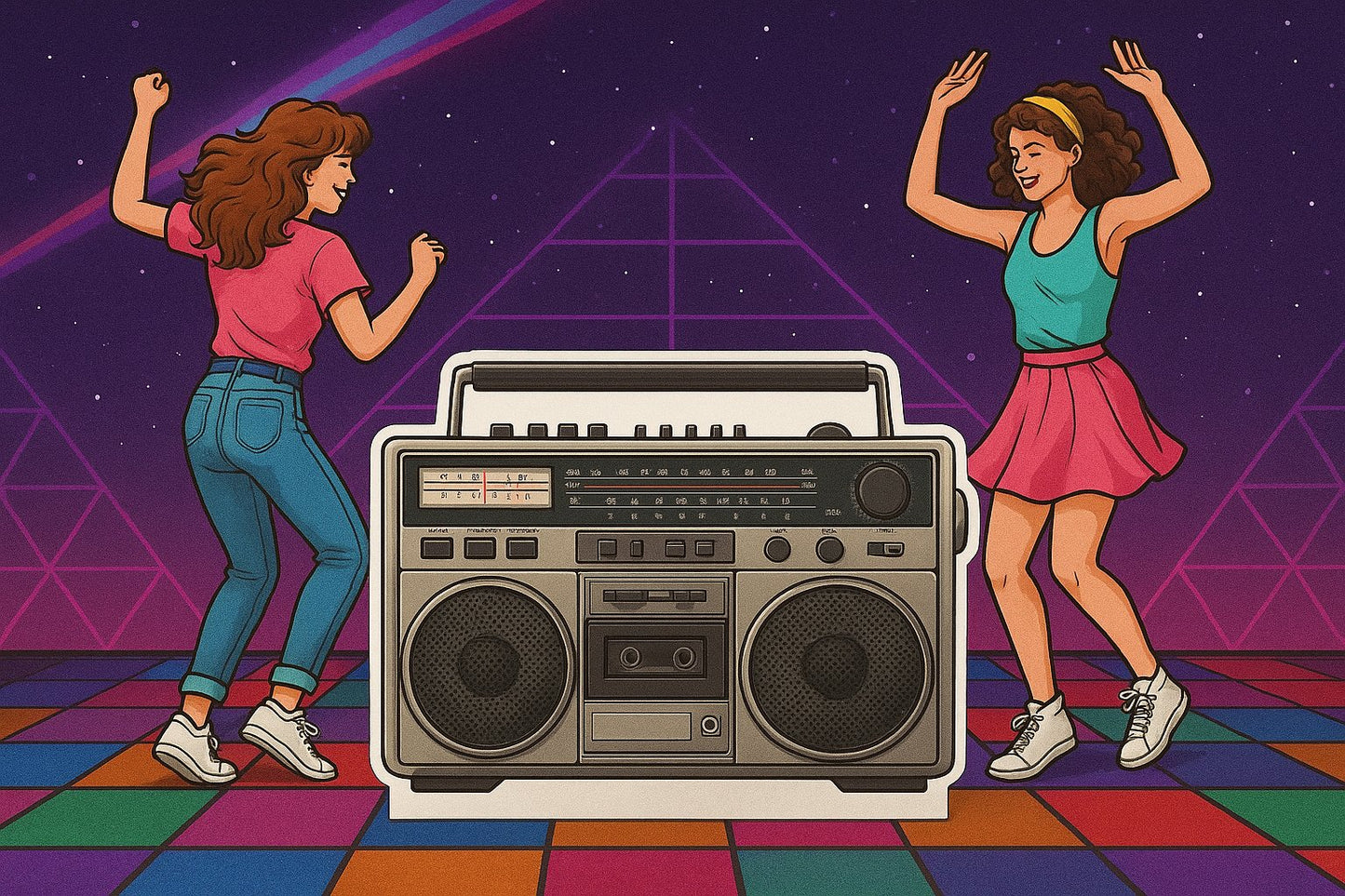 Boom Box Cardboard Cutout Standup